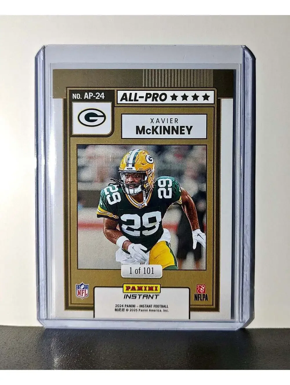 Xavier McKinney 2024 All-Pro Panini NFL #24 Football Card Packers 1 of 101